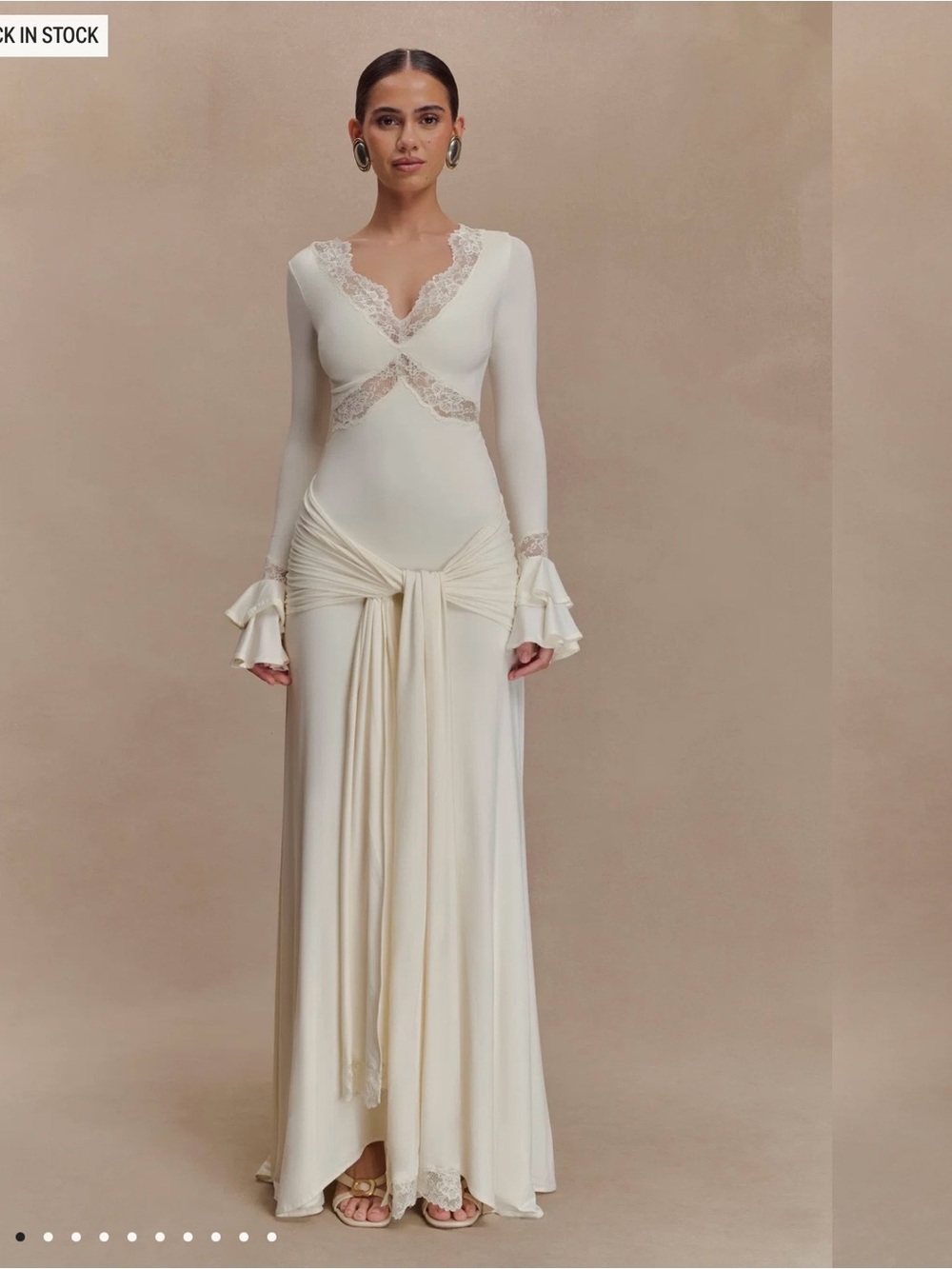 NWT Meshki Electra Slinky Lace Maxi Dress